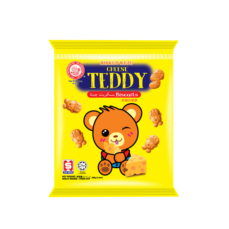 Hup Seng Cheese Teddy Biscuits 90g Ja Lan Tiong